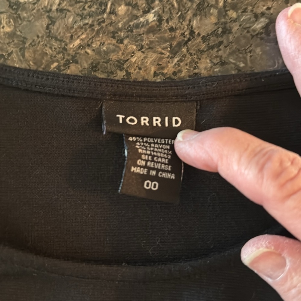 Torrid Black Front Lace Up Fit And Flare Tank Top - Picture 4 of 4